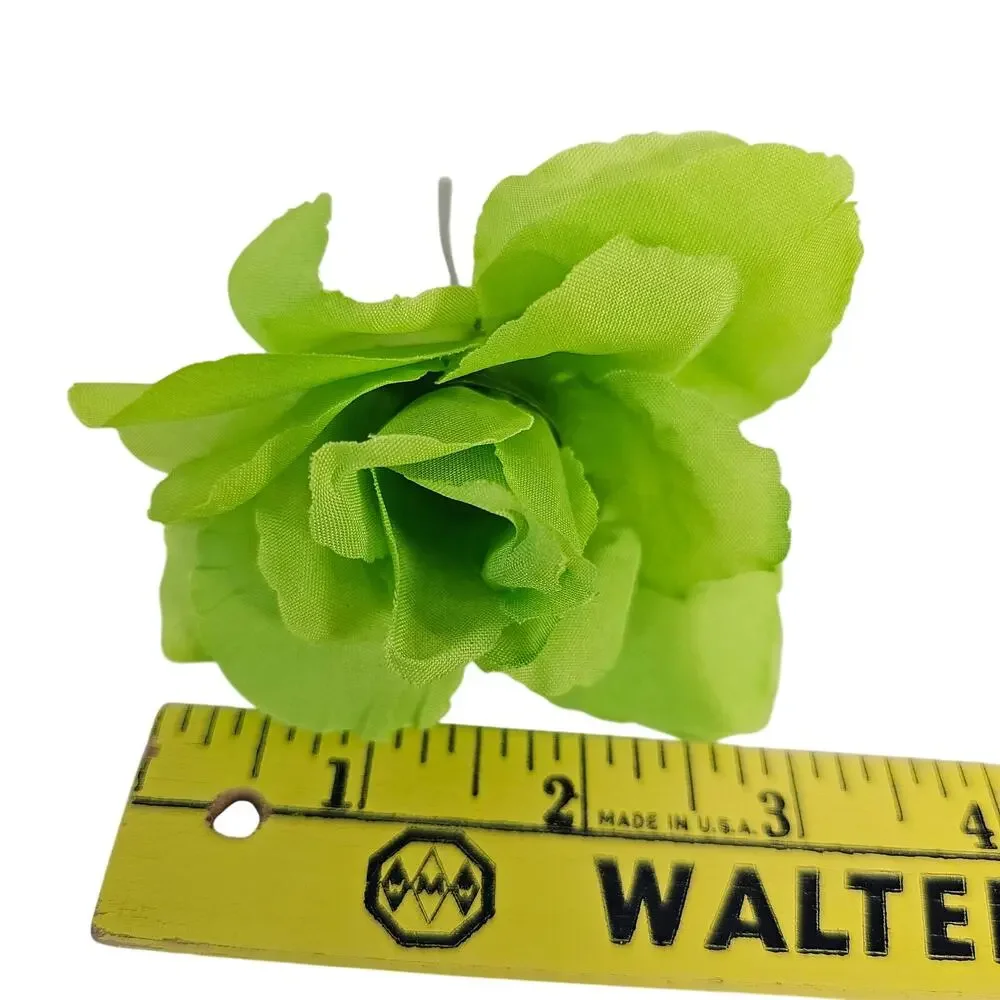 Lime Green Silk Roses 2.5